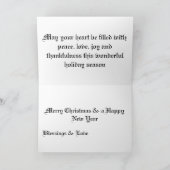 Weiße Tiger-Weihnachtskarte Feiertagskarte (Innenseite)