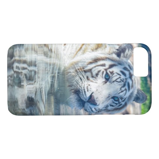 Weiße Tigerreflexion Case-Mate iPhone Hülle (Rückseite (Horizontal))