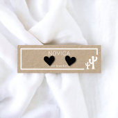 Weiße Tinte auf der Kraft-Kaktus-Ohrensichtkarte Mini Visitenkarte