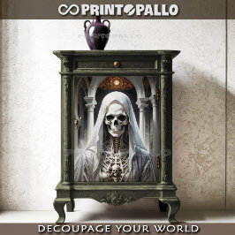 Weiße Todesgotich Nonne - Lady of Skulls Seidenpapier