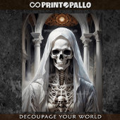 Weiße Todesgotich Nonne - Lady of Skulls Seidenpapier