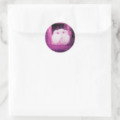 WEISSE TÖNE AM FENSTER lila rosa violett Runder Aufkleber (Tasche)