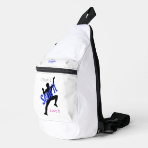 Weiße Tragetasche für Kletterer/Felsbrocken. Chalk Crossbody Bag