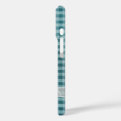Weiße transparente Schleife auf Gingham Case-Mate iPhone Hülle (Rückseite / Links)