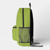 Weiße Traube Grüne Frühlingssaison solide Farbe Bedruckter Rucksack (Rechts)