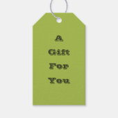 Weiße Traube Grüne Frühlingssaison solide Farbe Geschenkanhänger (Vorderseite)