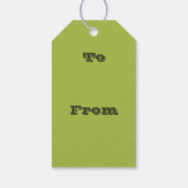 Weiße Traube Grüne Frühlingssaison solide Farbe Geschenkanhänger (Rückseite)