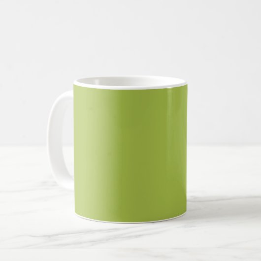 Weiße Traube Grüne Frühlingssaison solide Farbe Kaffeetasse (Vorderseite Links)