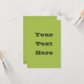 Weiße Traube Grüne Frühlingssaison solide Farbe Karte (Vorderseite/Rückseite Beispiel)