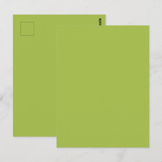 Weiße Traube Grüne Frühlingssaison solide Farbe Postkarte (Vorne/Hinten)