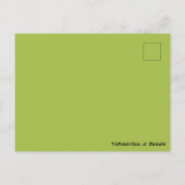 Weiße Traube Grüne Frühlingssaison solide Farbe Postkarte (Rückseite)