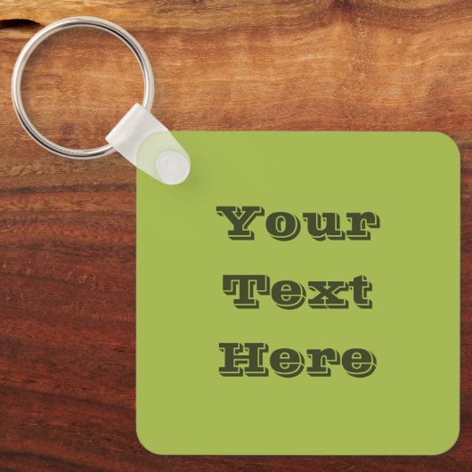 Weiße Traube Grüne Frühlingssaison solide Farbe Schlüsselanhänger (Vorderseite)