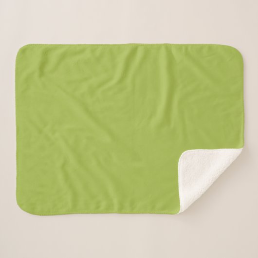 Weiße Traube Grüne Frühlingssaison solide Farbe Sherpadecke (Vorderseite (Horizontal))