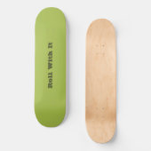 Weiße Traube Grüne Frühlingssaison solide Farbe Skateboard (Vorderseite)