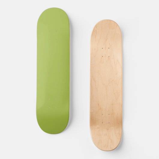 Weiße Traube Grüne Frühlingssaison solide Farbe Skateboard (Vorderseite)