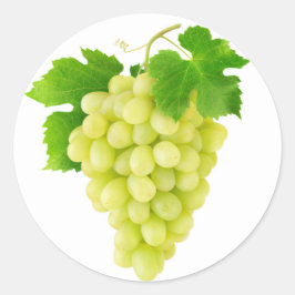 Weiße Traube Runder Aufkleber