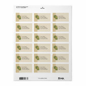 Weiße Trauben Adressaufkleber (Vorne)