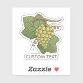 Weiße Trauben Aufkleber (Blatt)