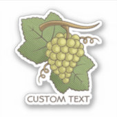 Weiße Trauben Aufkleber (Vorderseite)