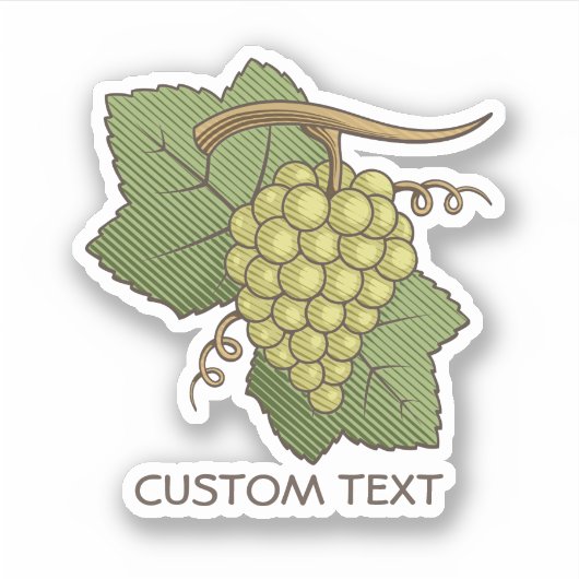 Weiße Trauben Aufkleber (Vorderseite)