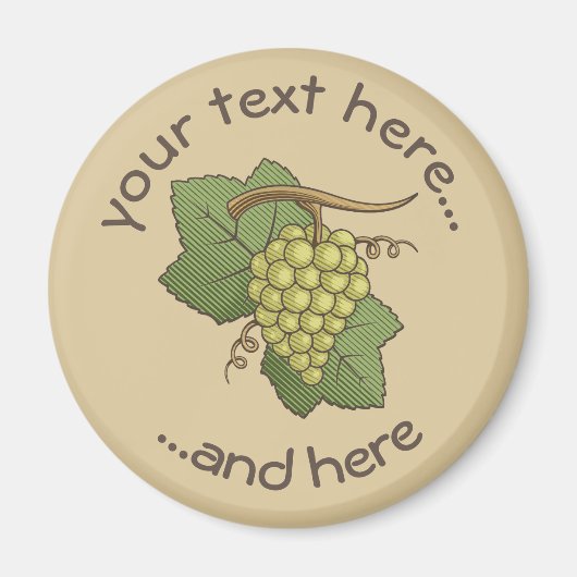 Weiße Trauben Magnet (Vorne)