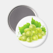 Weiße Trauben Magnet (Vorderseite/Rückseite)