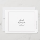 Weiße Trellis-muslimische Hochzeit Einladung (Rückseite)