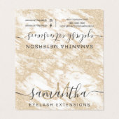 weiße trendy Augenmarmorierungfürsorge des Visitenkarten (Außenseite Aufgefaltet)