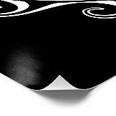 Weiße Tribal-Schildkröte Poster (Ecke)