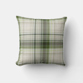 Weiße Trillien Kariert grün und weiß Kissen