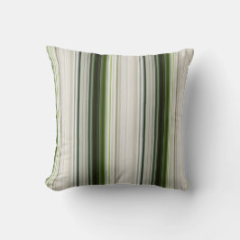 Weiße Trillien Weiß und Grün Streifen Kissen