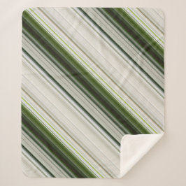 Weiße Trillien Weiß und Grün Streifen Sherpadecke