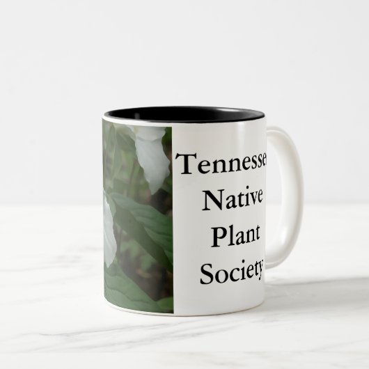 Weiße Trillium-Kaffee-Tasse Zweifarbige Tasse (VorderseiteRechts)