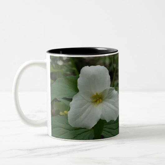 Weiße Trillium-Kaffee-Tasse Zweifarbige Tasse (Links)