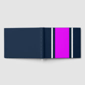 Weiße, tropisch rosa Racingstreifen auf der Marine Gästebuch (Voll)