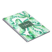 Weiße tropische Blätter aus dem Strand Chic Notizblock (Rechte Seite)