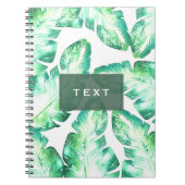 Weiße tropische Blätter aus dem Strand Chic Notizblock (Vorderseite)