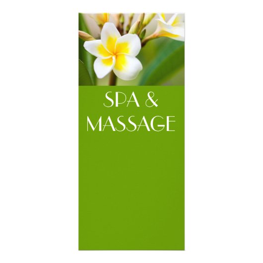 Weiße tropische Blume Werbekarte (Vorne)