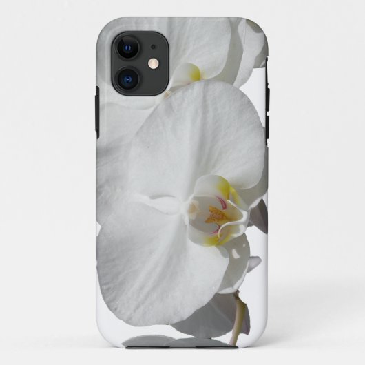 Weiße tropische Orchideen Case-Mate iPhone Hülle (Rückseite)