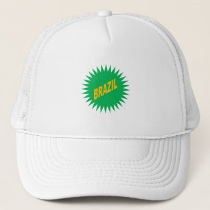 Weiße Trucker-Kappe SONNE BRAZIL Truckerkappe