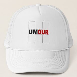 weiße Trucker-Mütze HUMOR Truckerkappe