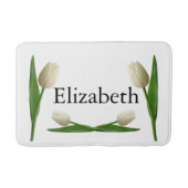 Weiße Tulip Badezimmer Badematte (Vorderseite)