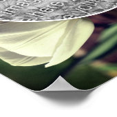 Weiße Tulip-Blume-Rahmen erstellen Ihr eigenes Fot Poster (Ecke)