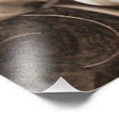 Weiße Tulip Blume Sepia Schwarzer Hintergrund Blüt Fotodruck (Ecke)