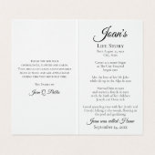 Weiße Tulip-Frühlingsfest Gedenkgebet Visitenkarten (Innenseite Aufgefaltet)