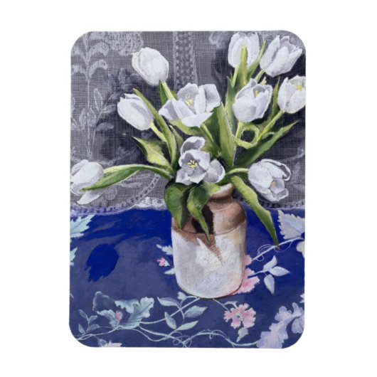 Weiße Tulips 1994 Magnet (Vertikal)