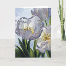 "Weiße Tulips" Feiertagskarte