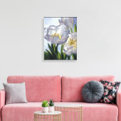 "Weiße Tulips" Leinwanddruck (Insitu (Wohnzimmer))