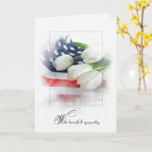 Weiße Tulissen auf der amerikanischen Flaggenkarte Karte (Gelbe Blume)