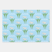 Weiße Tulissen Geschenkpapier Set (Vorderseite 3)